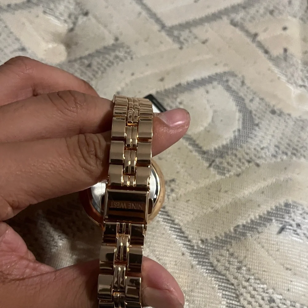 Nine West Metallic Rose Gold Watch - Picture 2 of 7